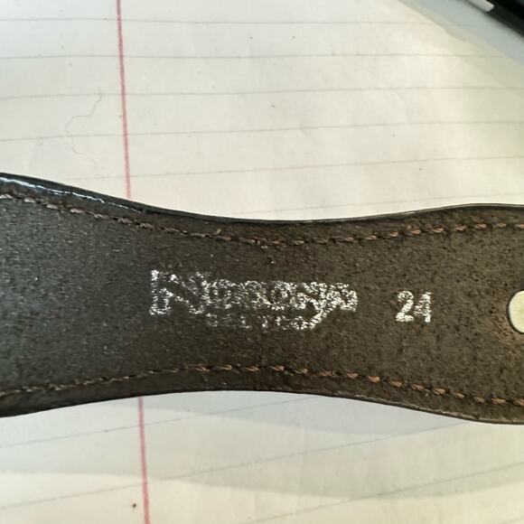 24" 12 Gauge Camo Vintage Leather Buckle Dog Collar - Picture 5 of 6